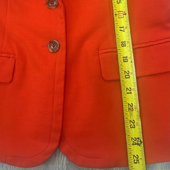 Wool Blend Vibrant Blazer Sz 10 Quiet Luxury Office Siren Classic Prep Old Money - Picture 4 of 4